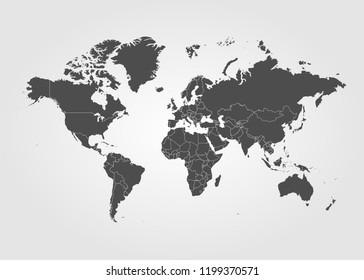 World map. Vector illustration