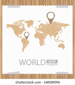 World Map vector Illustration