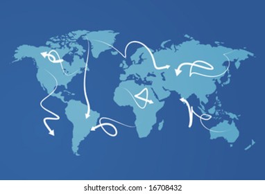 World map vector illustration