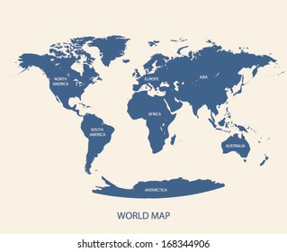 WORLD MAP VECTOR ILLUSTRATION