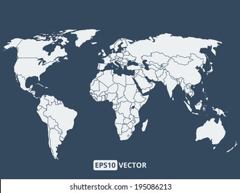 World map vector illustration