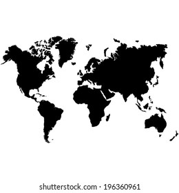 World map - vector illustration