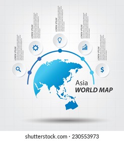  World Map vector Illustration.