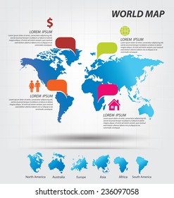 World Map vector Illustration