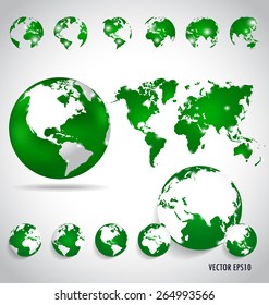 World map, vector illustration.