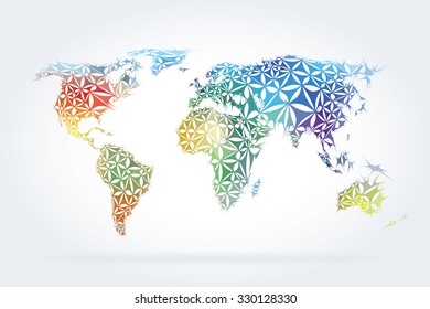 World map vector illustration.