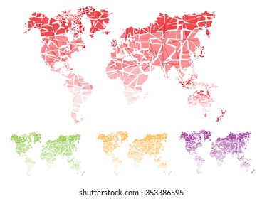World map. Vector illustration