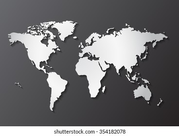 world map. vector illustration