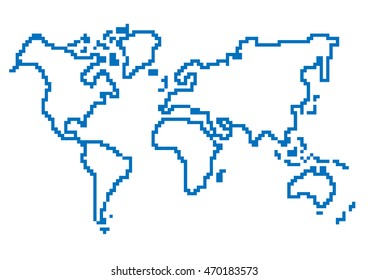 World map. Vector illustration