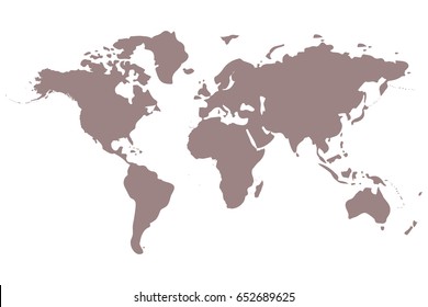 World map, vector illustration