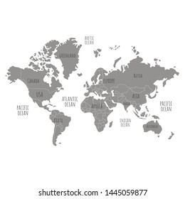World map vector illustration. World map art.