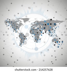 world map vector illustration, background for communication