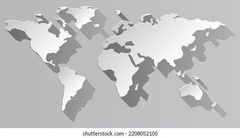 World Map Vector Illustration. Best suited for website designing, posters, invitation cards, sale banners, social media posts and Boucher designing. 