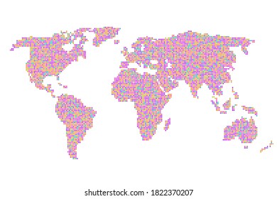 Mapa mundial ilustrativo de la tierra, asia, australia, áfrica, europa, américa. Antecedentes geográficos globales.