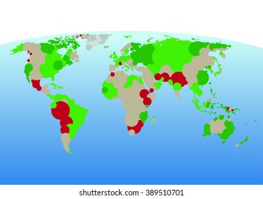 World map. Vector Illustration. eps10