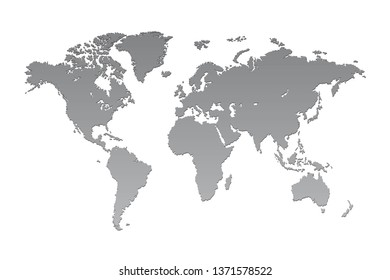 World map vector illustration isolated.