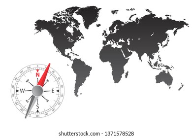 World map vector illustration isolated.