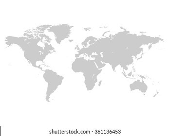 World map vector illustration isolated on white background