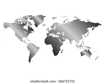 World map vector illustration isolated on white background