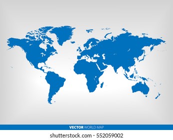 World map vector illustration isolated on white background