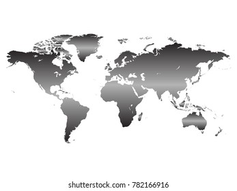 World map vector illustration isolated on white background