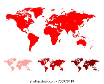 World map vector illustration isolated on white background