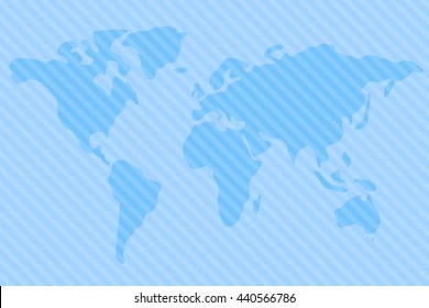 World map vector illustration. World map on white background. World map on isolated background. Stylized world map. Simplified world map. World map for news background. World map round corners.