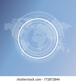 World Map. Vector Illustration. Technology design.