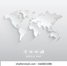 World Map Vector Illustrations Background.