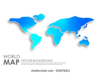 World Map, Vector illustration,Vector world map background with colorful and flat design style, clean and modern