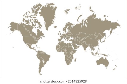 World map vector image 10, silhouettes world map, modern world map graphic, Countries Silhouettes Stock Illustrations, Vectors