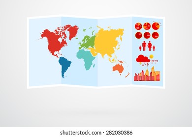 World Map Vector Infographic