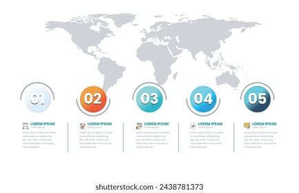 In: World Map Vector Infographic. Eine globale Perspektive für dynamische Präsentationen