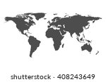 World map vector, isolated on white background. Flat Earth, gray map template for web site pattern, anual report, inphographics. Globe similar worldmap icon. Travel worldwide, map silhouette backdrop.