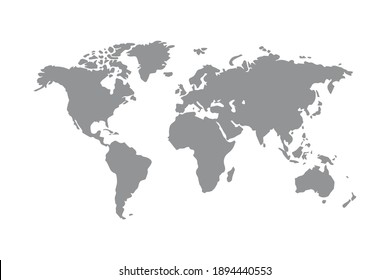 world map vector isolated on white background