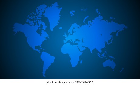 World Map Vector Isolated On Blue Shutterstock