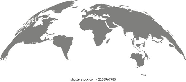 World map vector, isolated on white background. Flat Earth, gray map template for web site pattern, anual report, inphographics. Globe similar worldmap icon. Travel worldwide, map silhouette backdrop.