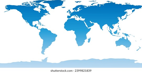 World map vector, isolated on white background.