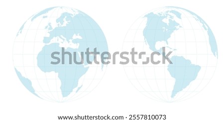 World map vector, isolated on white background. Flat Earth, blue map template for web site, anual report, inphographics. Globe similar worldmap icon. Travel worldwide, map silhouette backdrop.