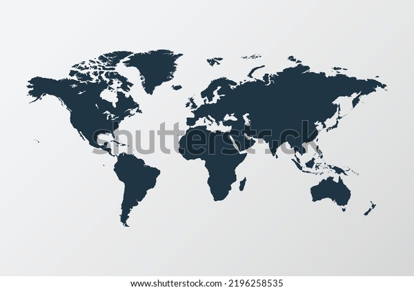 World Map Vector Isolated On White Stock Vector Royalty Free Shutterstock