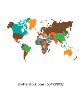 World Map Vector, World map-countries vector on White background.