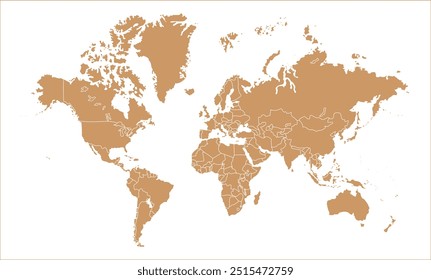 Mapa del mundo Vector moderno 04, gráfico, mapa, diseño, tierra, geografía, mapa del mundo