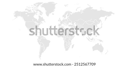 World map vector, modern world map, illustration, eps10, worldwide, all continents, all continents, worldwide project.