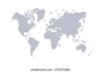 World map vector modern on white