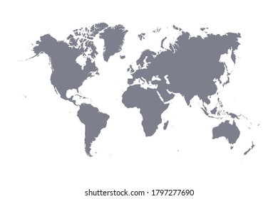World map vector modern on white