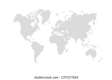 World map vector modern on white