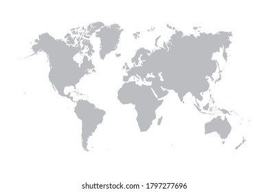 World map vector modern on white