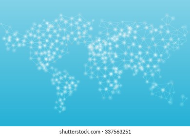 World map vector mosaic art