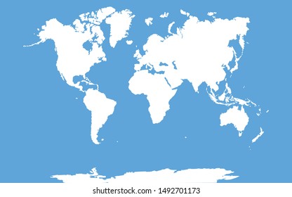 World map vector on blue background template for web site pattern