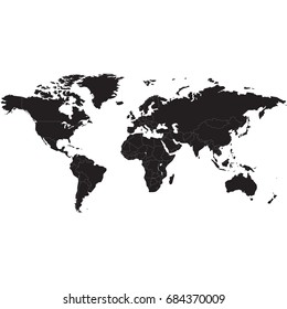 world map vector outline